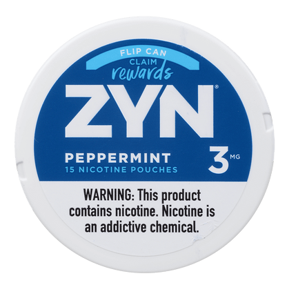Zyn Nicotine Pouches Peppermint 3 Mg 1/5 Tins