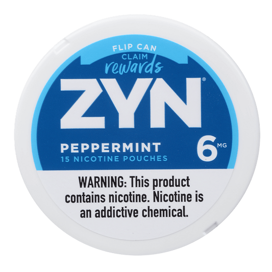 Zyn Nicotine Pouches Peppermint 6 Mg 1/5 Tins