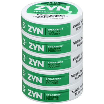Zyn Nicotine Pouches Spearmint 3 Mg 1/5 Tins