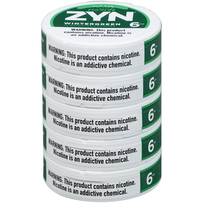 Zyn Nicotine Pouches Wintergreen 6 Mg 1/5 Tins