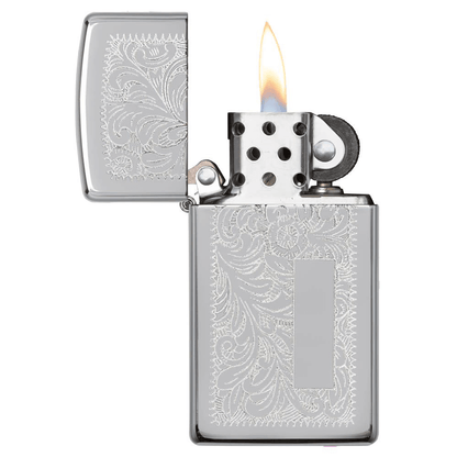 Zippo Venetian High Polish Chrome Slim