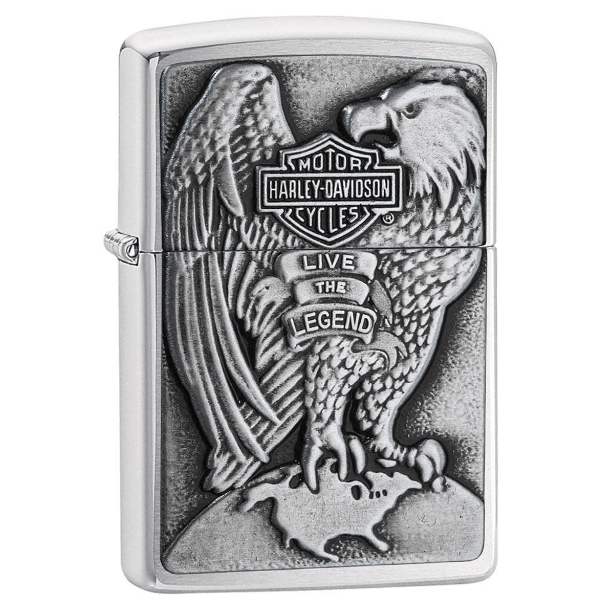 Zippo Harley-Davidson Made In Usa Eagle & Globe Brushed Chro