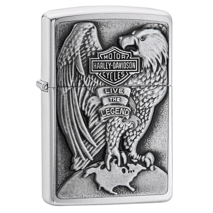 Zippo Harley-Davidson Made In Usa Eagle & Globe Brushed Chro