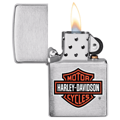 Zippo Harley-Davidson Logo Color Brushed Chrome