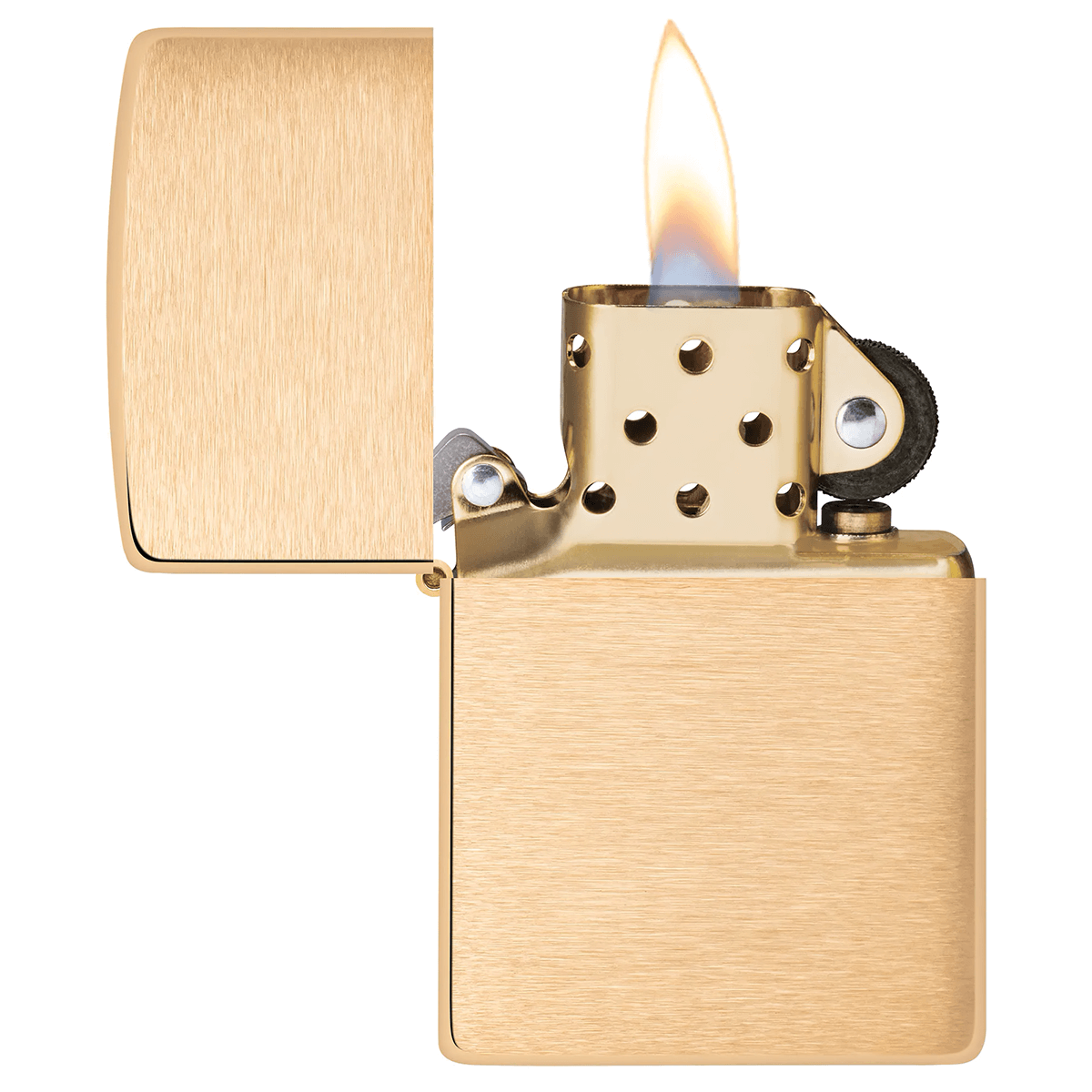 Zippo Brushed Brass WSolid Brass Engraved