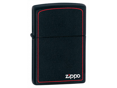 Zippo Black Matte WLogo & Border