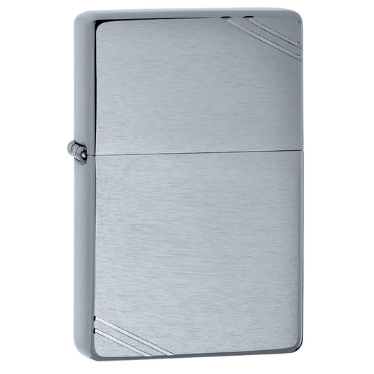 Zippo Vintage WSlashes Brushed Chrome