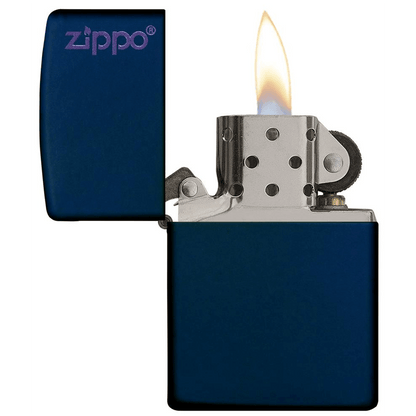 Zippo Navy Matte WZippo Logo