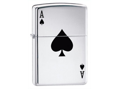 Zippo Lucky Ace H P Chrome