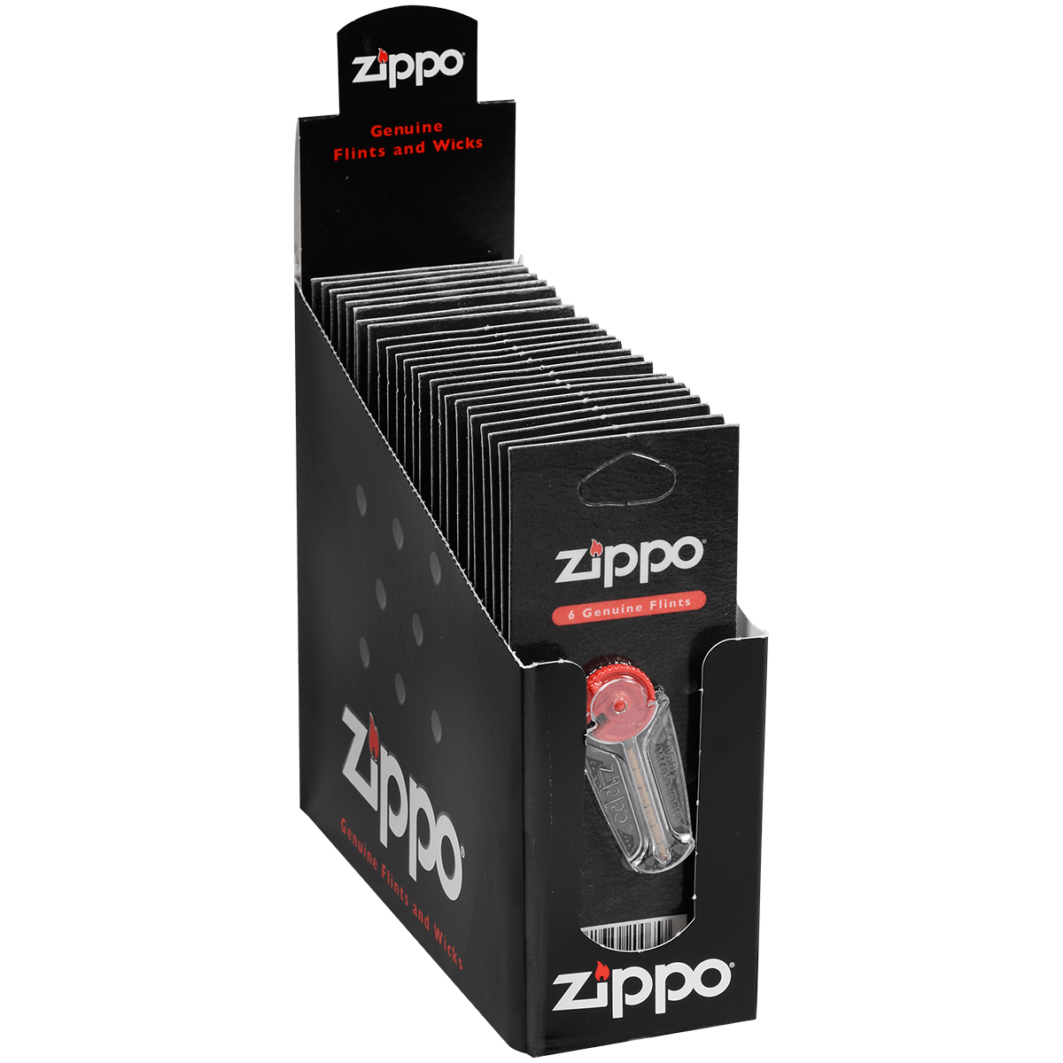 Zippo Flint Display Box 6 Flint 24 Ct. Dispencers