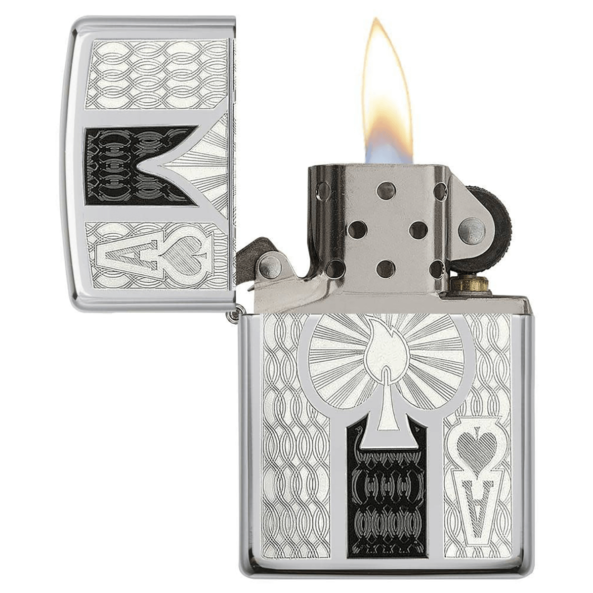 Zippo Ace High Polish Chrome