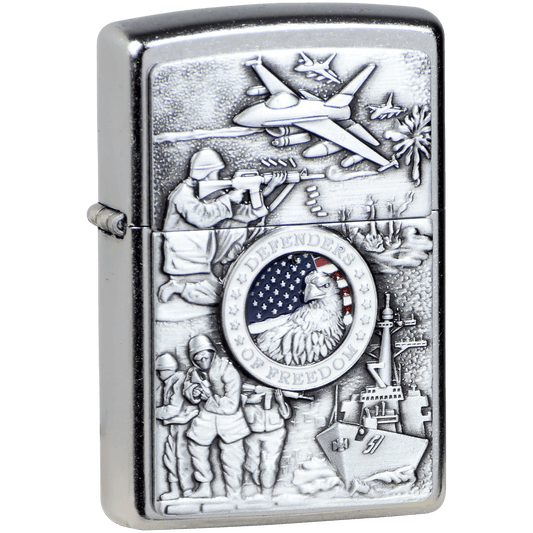 Zippo Pipe Lighter Joined Forces Emblem Street Chrome