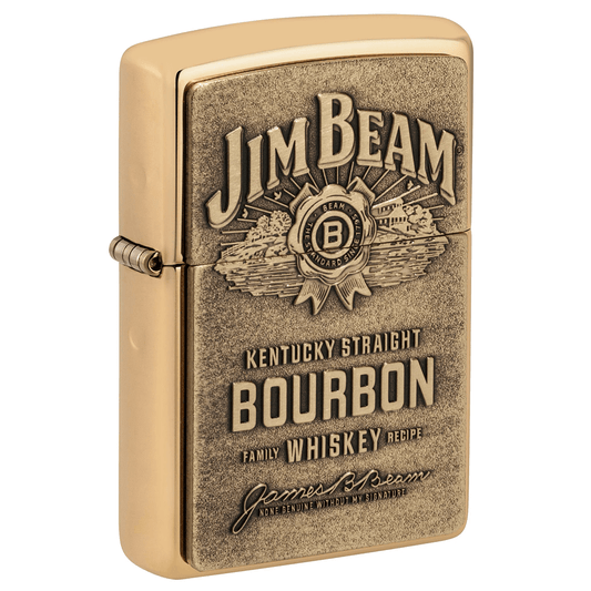 Zippo Jim Beam Brass Emblem High Polish Brass