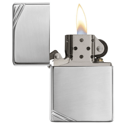 Zippo Vintage WSlashes High Polish Chrome