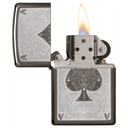 Zippo Ace Of Spade Black Ice