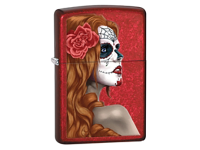 Zippo Candy Apple Red Day Of The Dead
