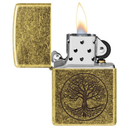 Zippo Tree Of Life Antique Brass
