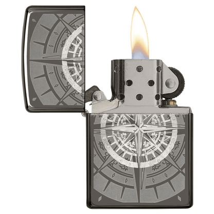 Zippo Exquisite Compass Black Ice