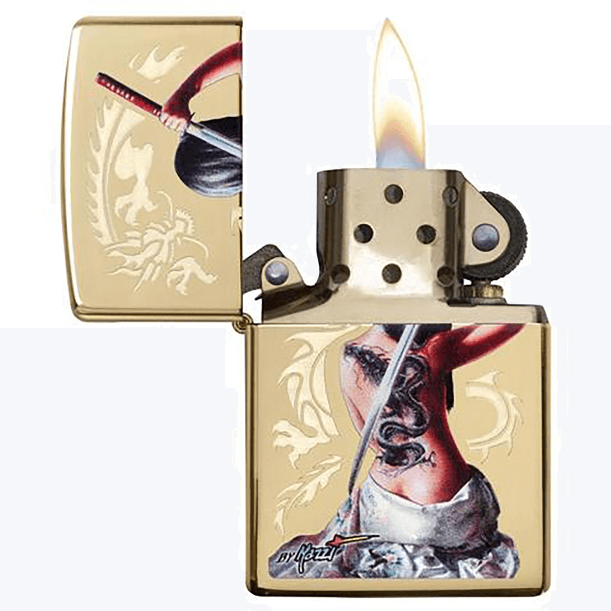 Zippo Mazzi Dragon Lady High Polish Brass
