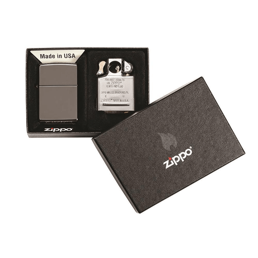 Zippo Black Ice And Pipe Insert Gift Set