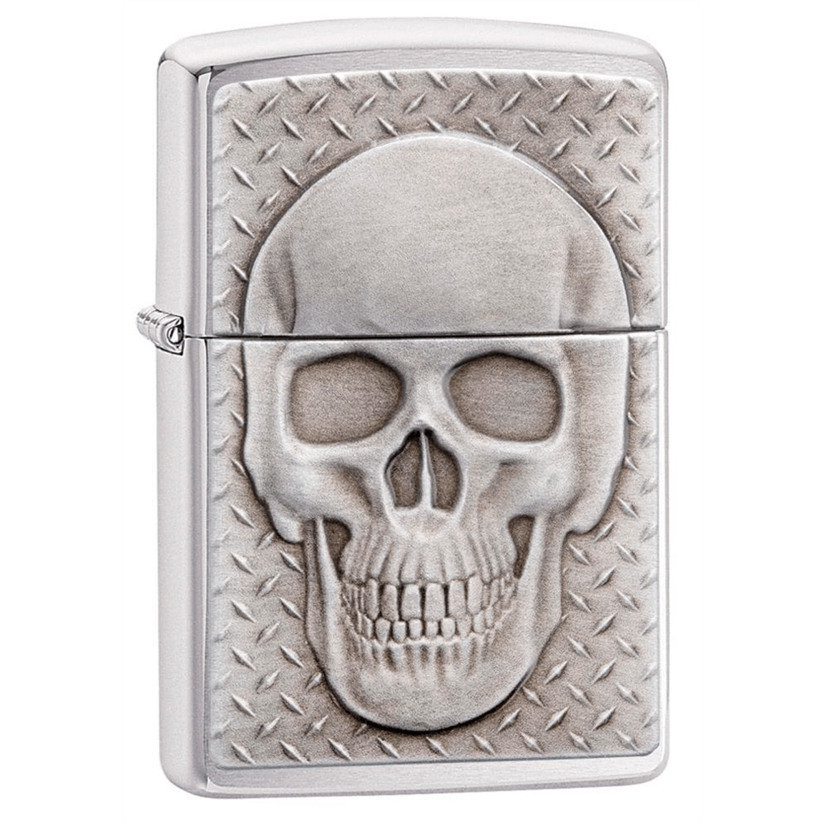 Zippo Skull With Hidden Brain Brushed Chrome