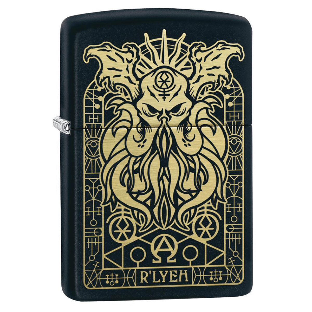 Zippo Monster Design Laser Engraved Blck Matte