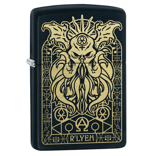 Zippo Monster Design Laser Engraved Blck Matte