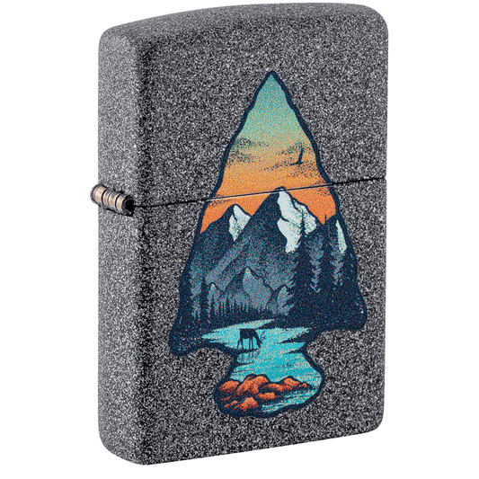 Zippo Arrowhead Nature Landscape Iron Stone Finish