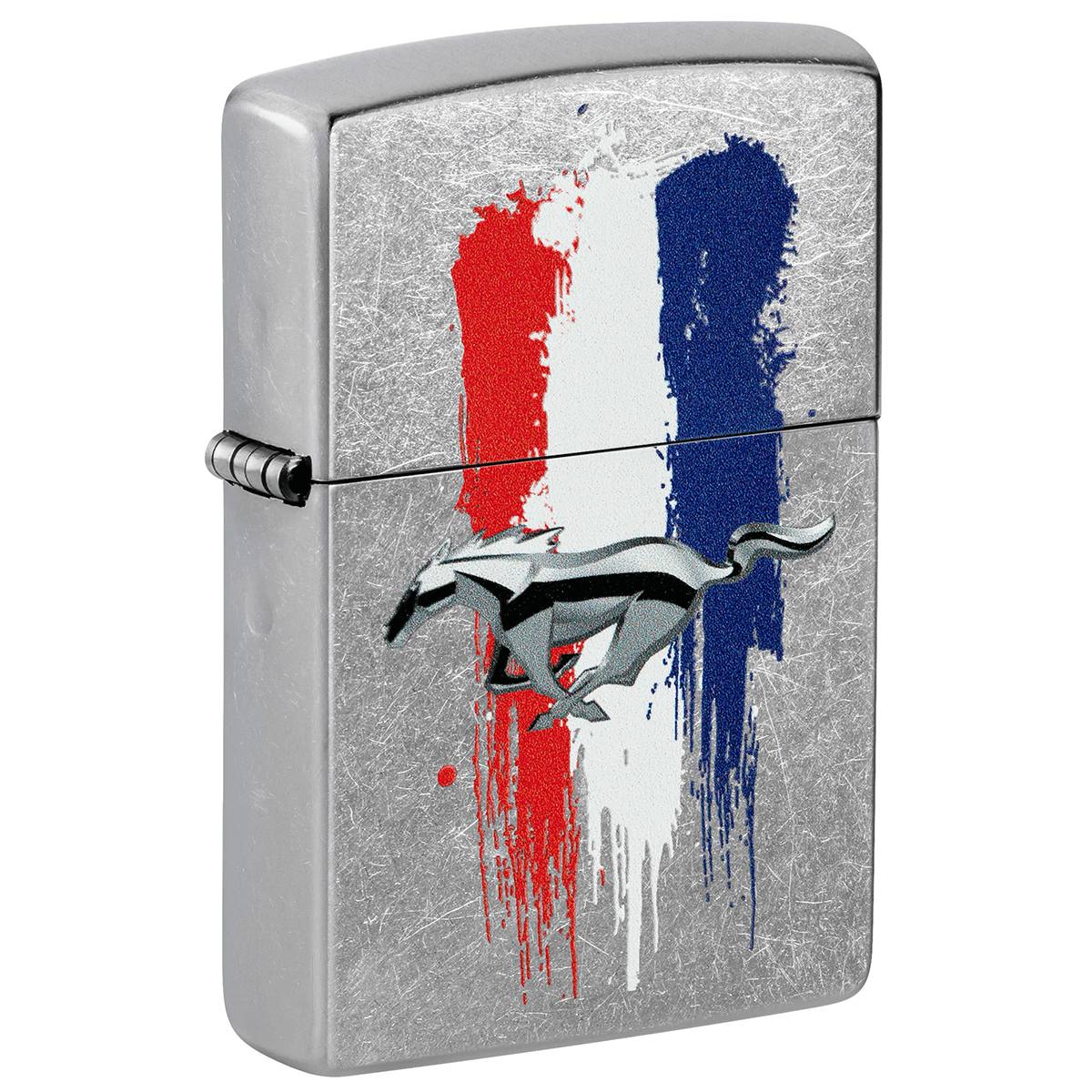 Zippo Ford Mustang Paint Splatter Street Chrome