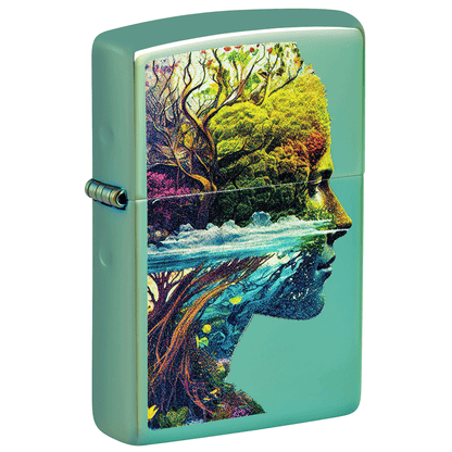 Zippo Natural Elements High Polish Green