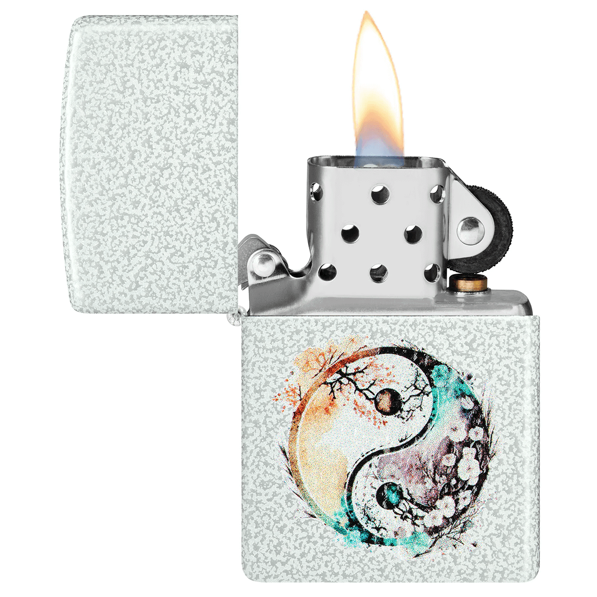 Zippo Yin And Yang Color Image Glacier Finish