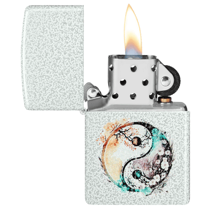 Zippo Yin And Yang Color Image Glacier Finish