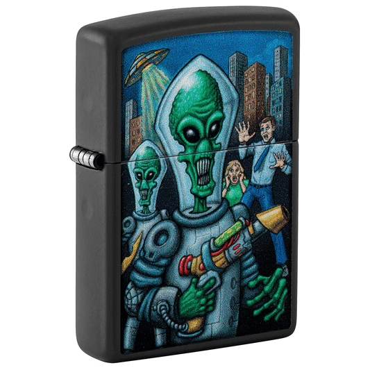 Zippo Alien Attack Black Matte