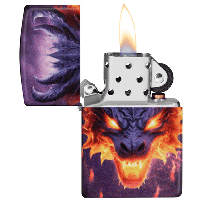 Zippo 540 Color Glow In The Dark Firey Dragon