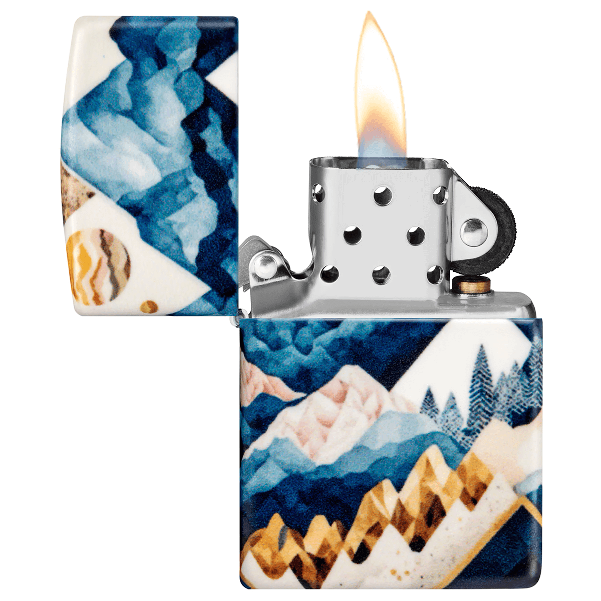 Zippo Snowy Mountain Outdoors 540 Color Matte Finish