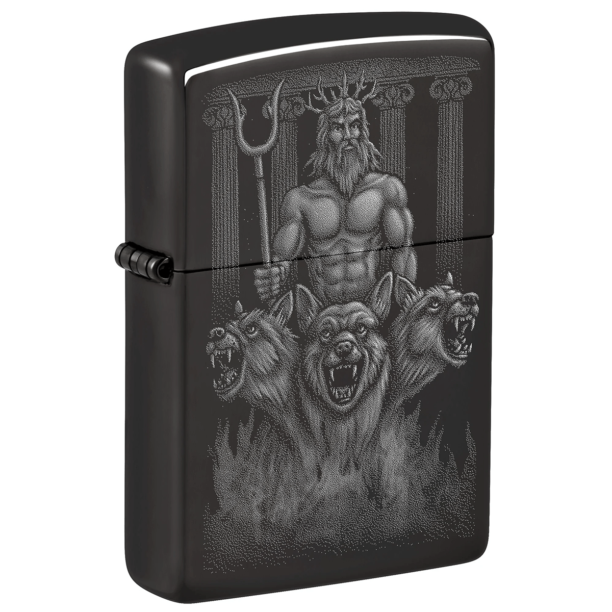 Zippo Medieval Image High Polish Black