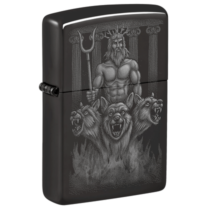 Zippo Medieval Image High Polish Black