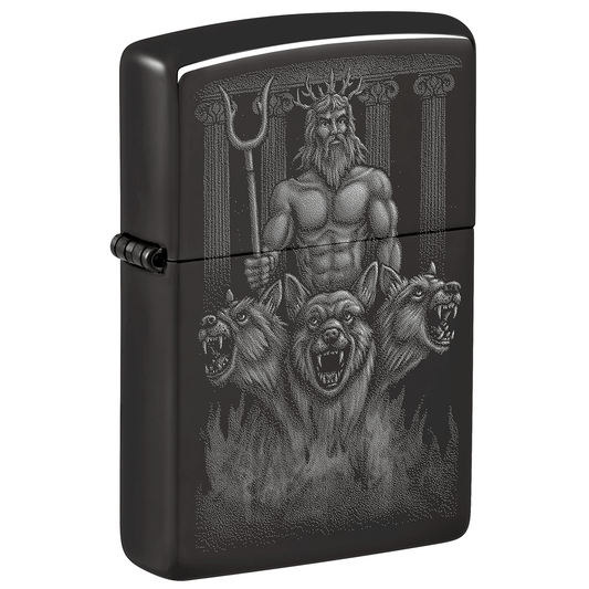Zippo Medieval Image High Polish Black