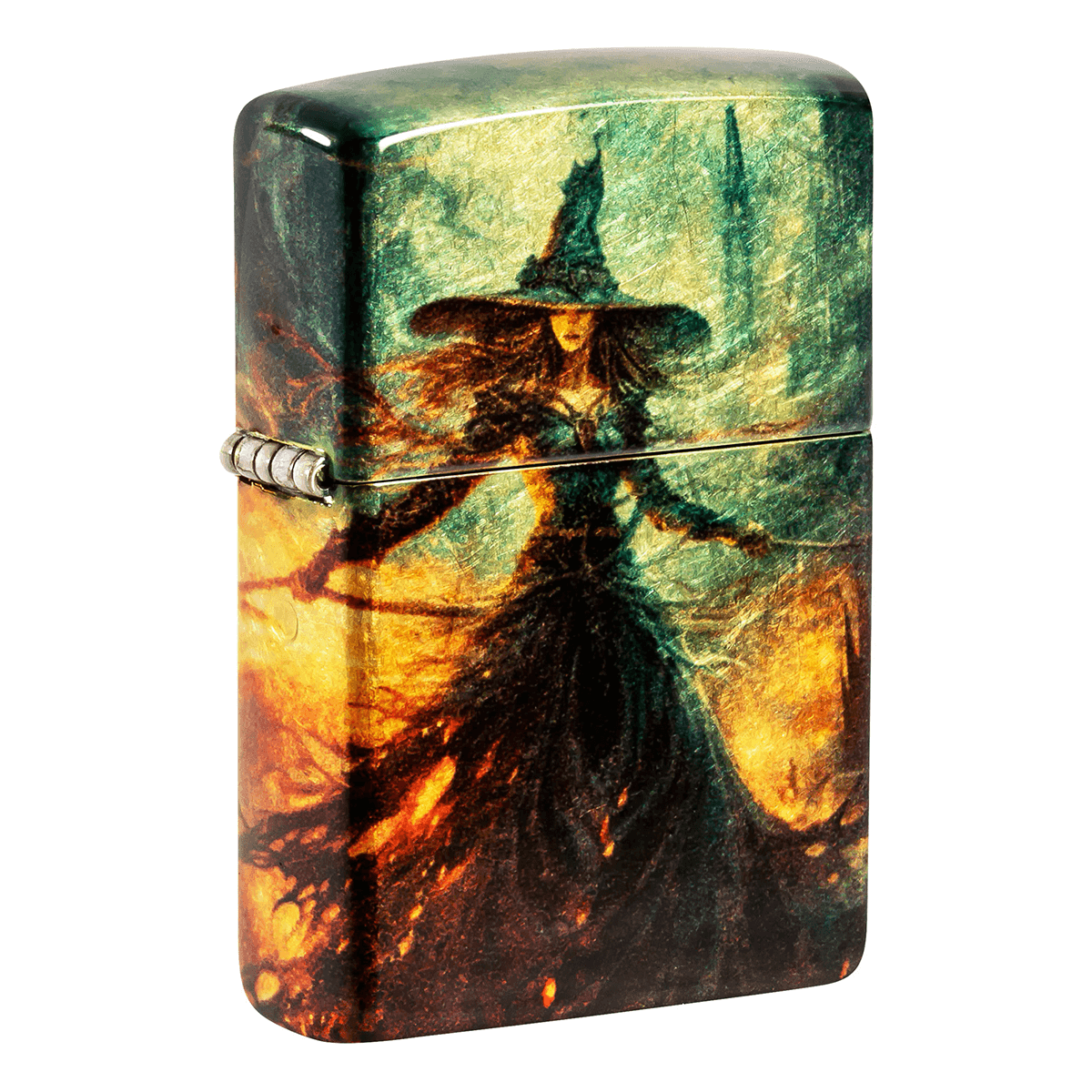 Zippo 540 Fusion Witch In Flames Tumbled Brass