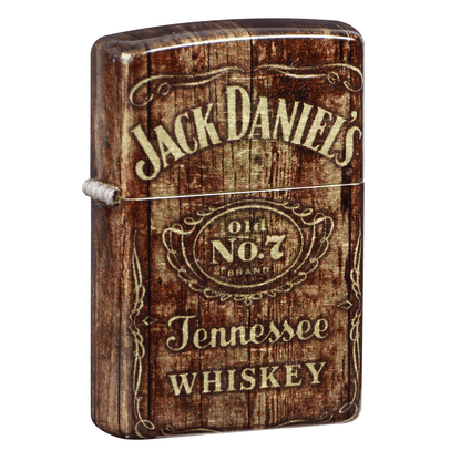 Zippo 540 Fusion Jack Daniels Whiskey Barrel Image Tumbled Brass