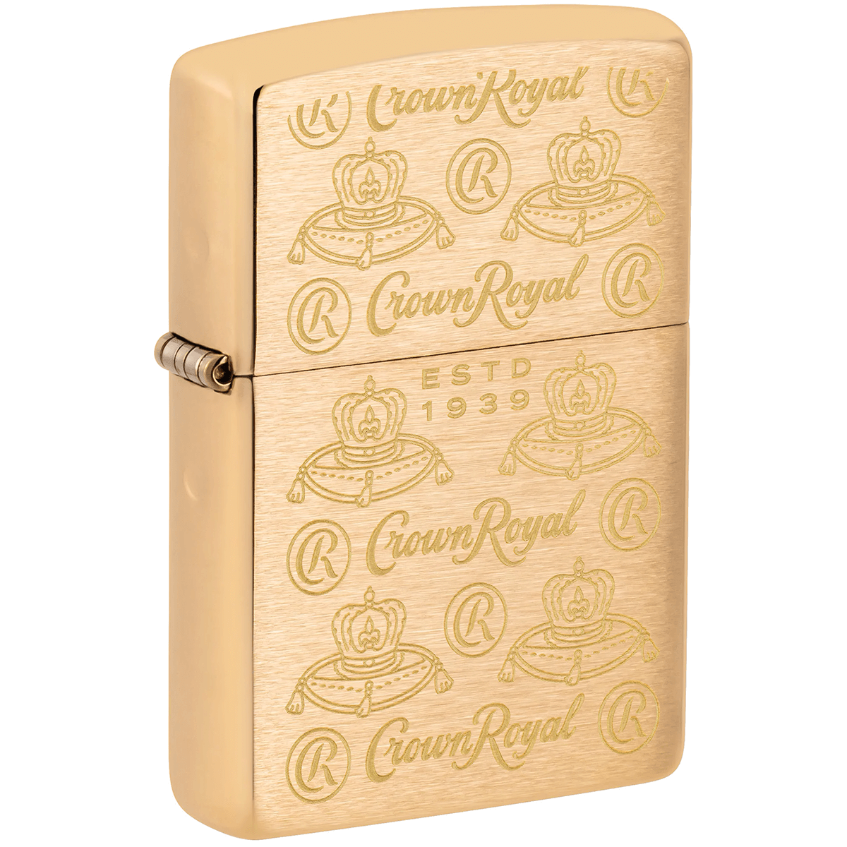 Zippo Crown Royal Engraved Brushed Brass