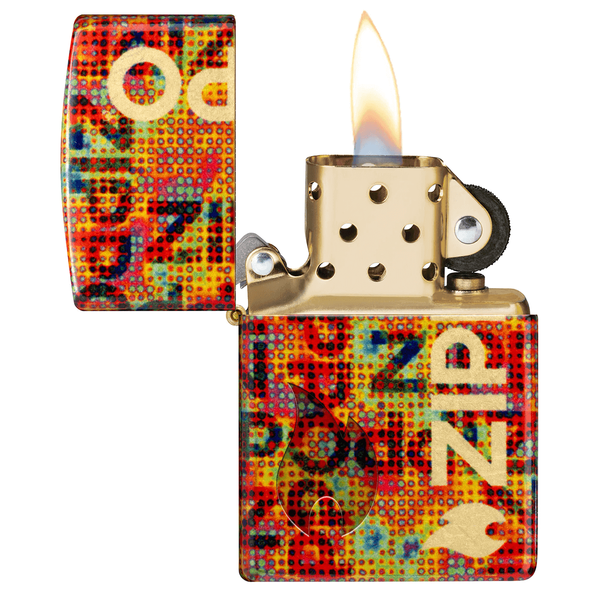 Zippo Lustre 540 Fusion Pixelized Logo