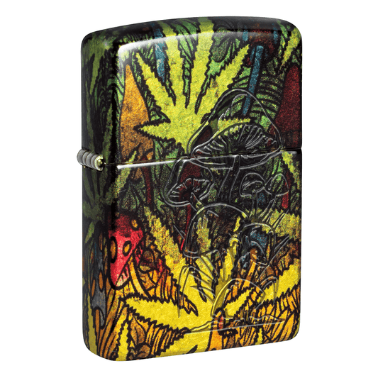 Zippo Lustre 540 Fusion Leaves Tumbled Brass