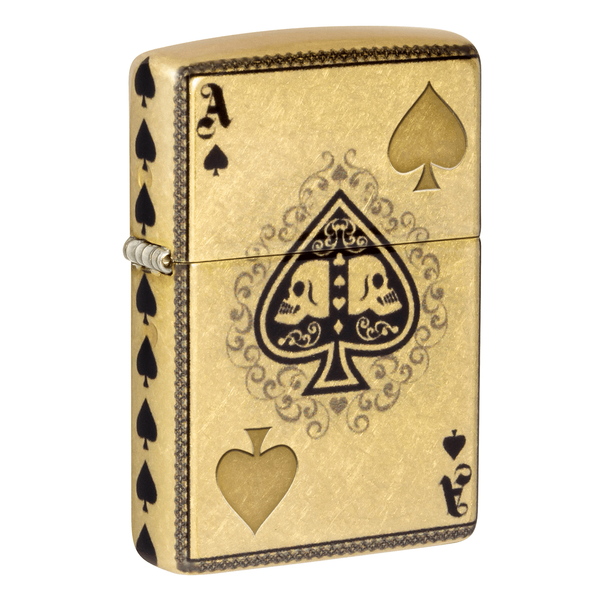 Zippo Lustre 540 Fusion Ace Of Spades Tubled Brass