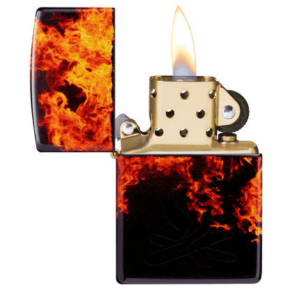 Zippo Lustre 540 Fusion Dark Fire Tumbled Brass