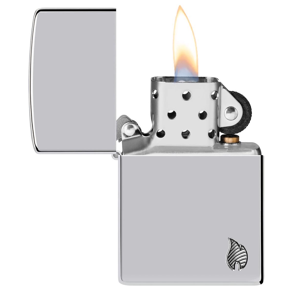 Zippo Armor Deep Carve Flame Logo High Polish Chrome