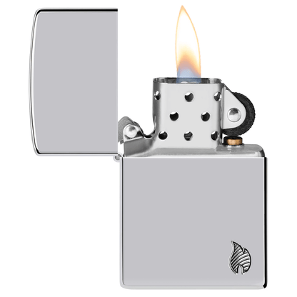 Zippo Armor Deep Carve Flame Logo High Polish Chrome
