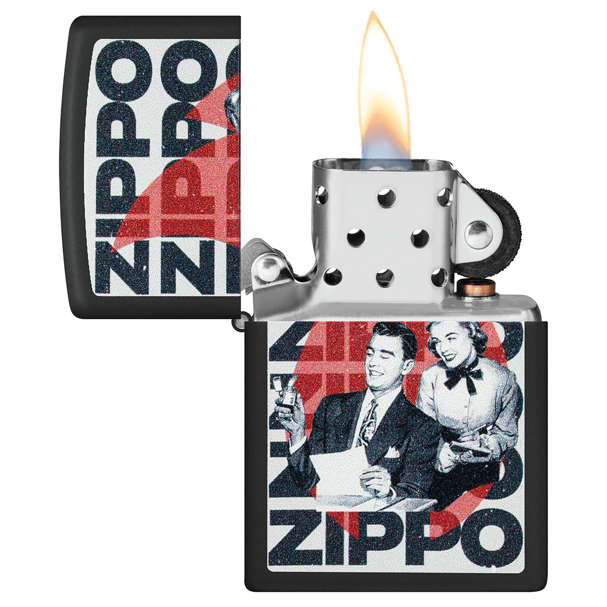 Zippo Retro Color Design Matte Black