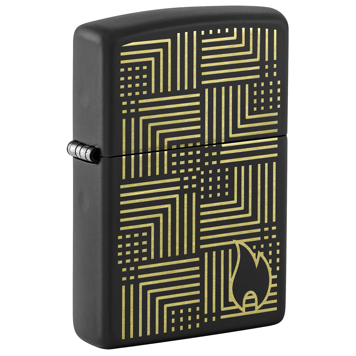 Zippo Brass Pattern Matte Black