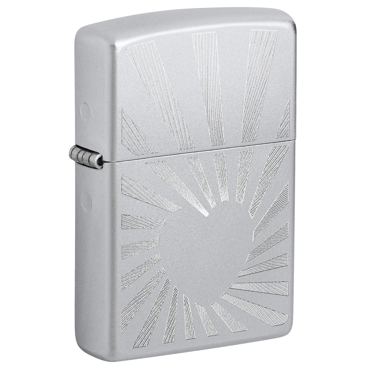 Zippo Heart Radiates Satin Chrome